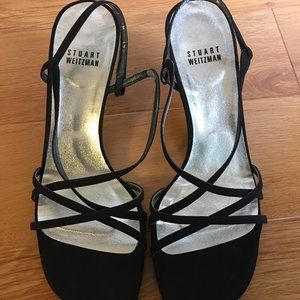 Stuart Weitzman Black Slingback Sandals 7M